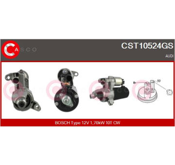 Elektromagnetický spínač pre żtartér CASCO CSO25102AS