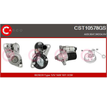 Elektromagnetický spínač pre żtartér CASCO CSO35102AS