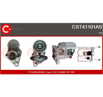 Elektromagnetický spínač, startér CASCO CSO10133AS