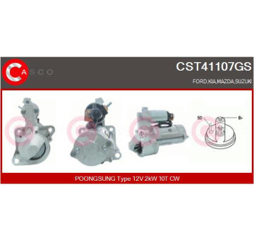 Elektromagnetický spínač, startér CASCO CSO10145AS