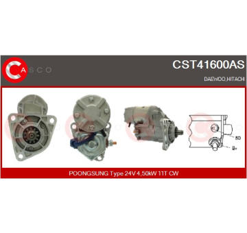 Elektromagnetický spínač, startér CASCO CSO10146AS