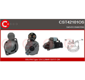 Elektromagnetický spínač, startér CASCO CSO10153AS