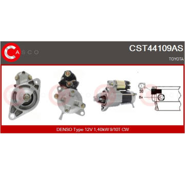 Elektromagnetický spínač, startér CASCO CSO10165AS