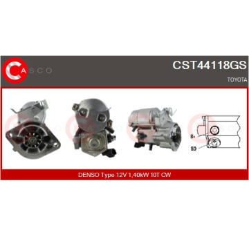 Elektromagnetický spínač, startér CASCO CSO10177AS