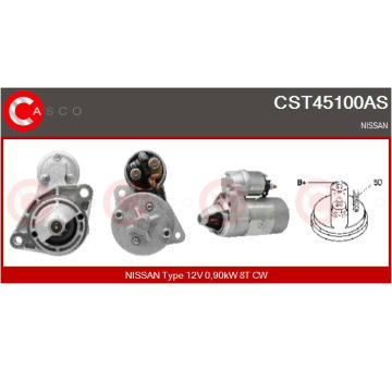 Elektromagnetický spínač, startér CASCO CSO10181AS