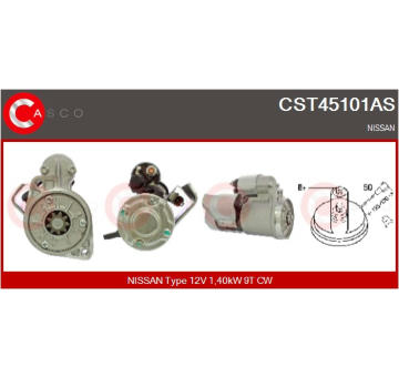 Elektromagnetický spínač, startér CASCO CSO10181GS