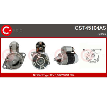 Elektromagnetický spínač, startér CASCO CSO10184AS