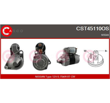 Elektromagnetický spínač, startér CASCO CSO10193AS