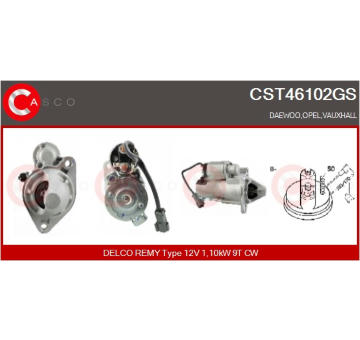 Elektromagnetický spínač, startér CASCO CSO10202AS