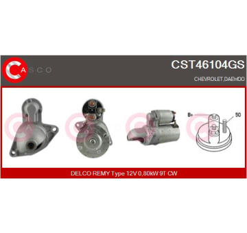 Elektromagnetický spínač, startér CASCO CSO10207AS