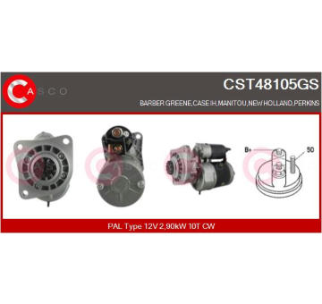 Elektromagnetický spínač, startér CASCO CSO10621AS