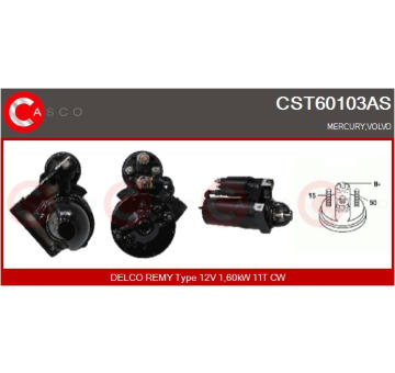 Elektromagnetický spínač, startér CASCO CSO15136GS