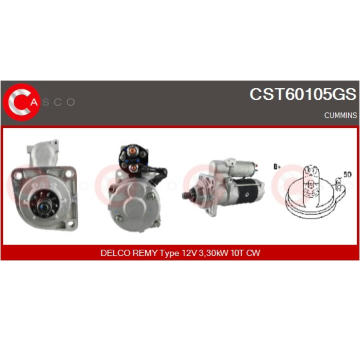 Elektromagnetický spínač, startér CASCO CSO15143AS