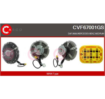 Spojka, větrák chladiče CASCO CVF67001GS