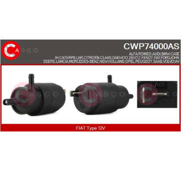 Vodní čerpadlo ostřikovače, čistění skel CASCO CWP74000AS
