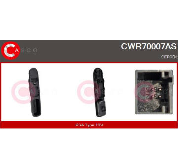 Spínač, zvedací zařízení oken CASCO CWR70007AS