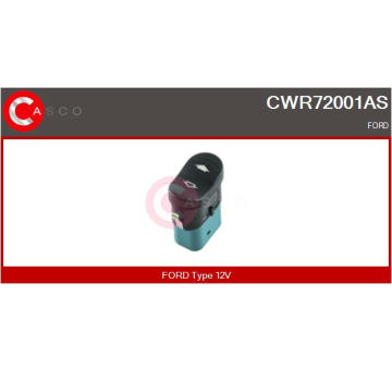 Spínač, zvedací zařízení oken CASCO CWR72001AS
