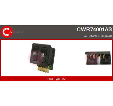 Spínač, zvedací zařízení oken CASCO CWR74001AS