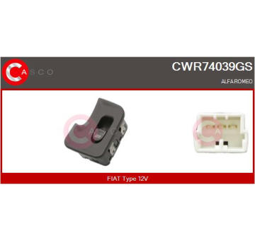 Spínač, zvedací zařízení oken CASCO CWR74039GS