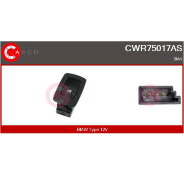 Spínač, zvedací zařízení oken CASCO CWR75017AS