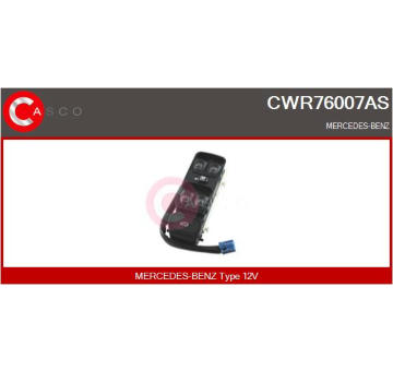 Spínač, zvedací zařízení oken CASCO CWR76007AS