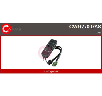 Spínač, zvedací zařízení oken CASCO CWR77007AS