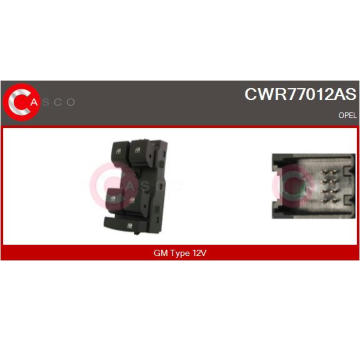 Spínač, zvedací zařízení oken CASCO CWR77012AS