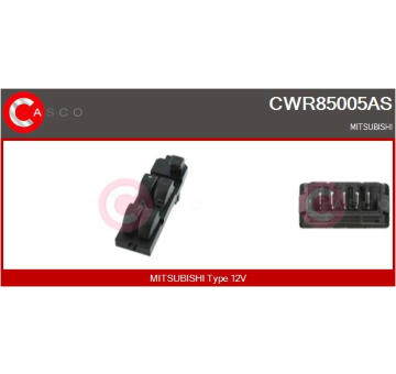 Spínač, zvedací zařízení oken CASCO CWR85005AS