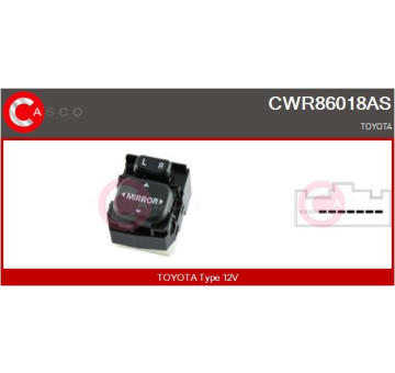 Spínač elektrického otvárania okien CASCO CWR86018AS