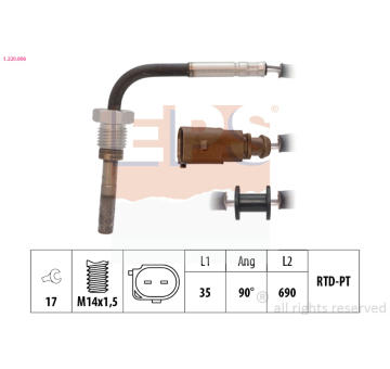 Cidlo, teplota vyfukovych plynu EPS 1.220.098