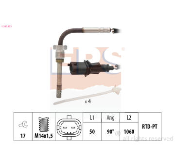 Cidlo, teplota vyfukovych plynu EPS 1.220.232