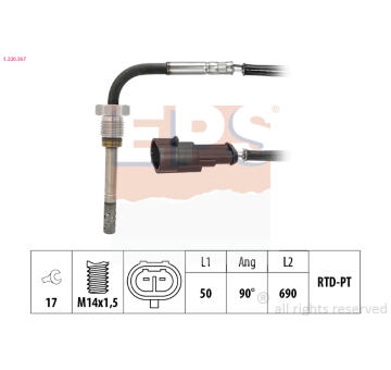 Cidlo, teplota vyfukovych plynu EPS 1.220.367