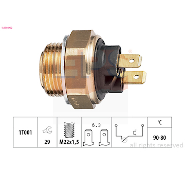 Teplotní spínač, větrák chladiče EPS 1.850.002