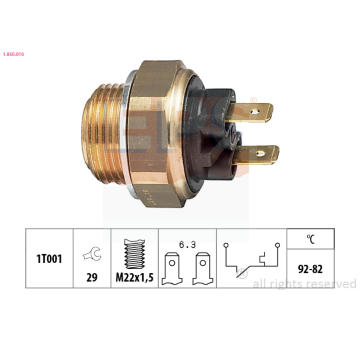 Teplotní spínač, větrák chladiče EPS 1.850.016