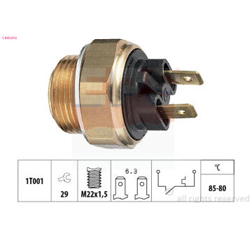 Teplotní spínač, větrák chladiče EPS 1.850.018