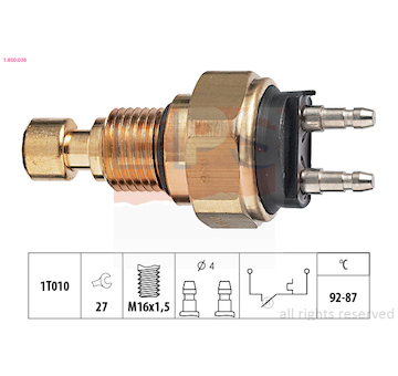 Teplotní spínač, větrák chladiče EPS 1.850.036