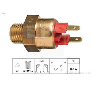 Teplotní spínač, větrák chladiče EPS 1.850.063