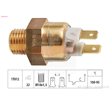 Teplotní spínač, větrák chladiče EPS 1.850.104