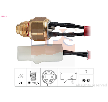 Teplotní spínač, větrák chladiče EPS 1.850.110