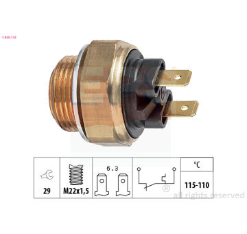 Teplotní spínač, větrák chladiče EPS 1.850.135
