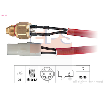 Teplotní spínač, větrák chladiče EPS 1.850.150