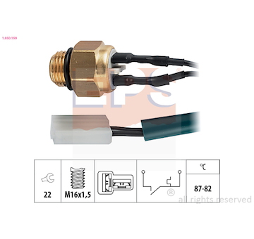 Teplotní spínač, větrák chladiče EPS 1.850.199
