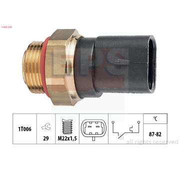 Teplotní spínač, větrák chladiče EPS 1.850.230