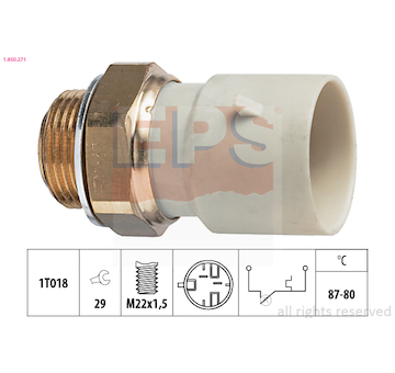 Teplotní spínač, větrák chladiče EPS 1.850.271