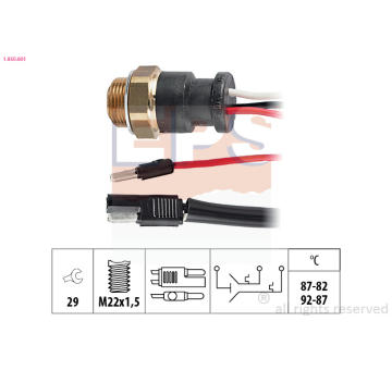Teplotní spínač, větrák chladiče EPS 1.850.601