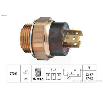 Teplotní spínač, větrák chladiče EPS 1.850.612