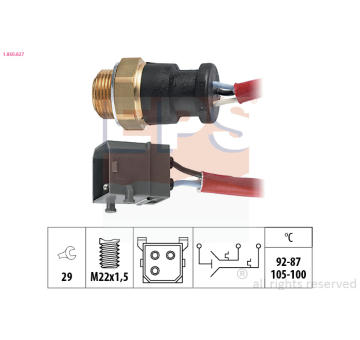 Teplotní spínač, větrák chladiče EPS 1.850.627