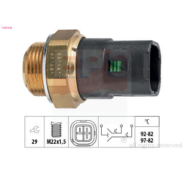 Teplotný spínač ventilátora chladenia EPS 1.850.628