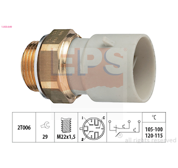 Teplotní spínač, větrák chladiče EPS 1.850.649