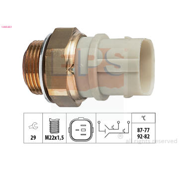 Teplotní spínač, větrák chladiče EPS 1.850.651